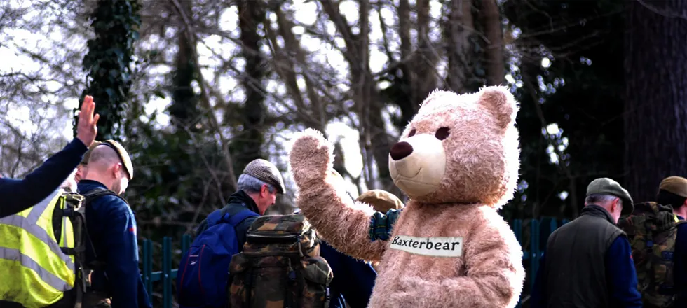 high 5 for Baxterbear on Coldstreamers march.