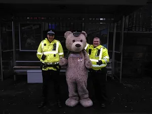 Baxterbear catching up with Police Scotland Edinburgh Do you think the Hat suits me