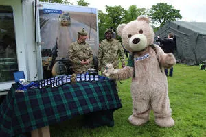 Baxterbear Rides Off on Poppy Bike
