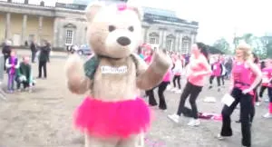 Baxterbear Rides Off on Poppy Bike