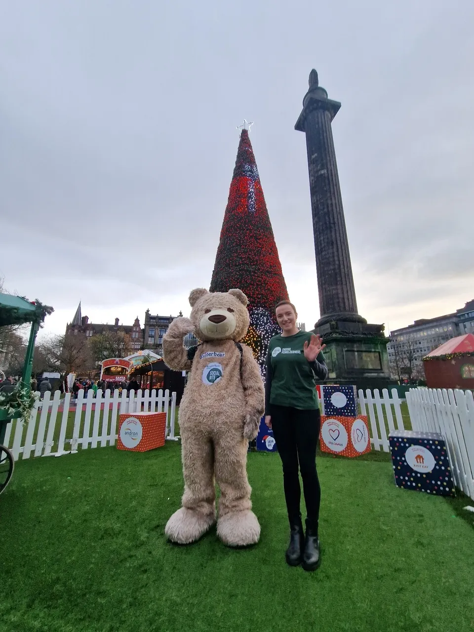 Baxterbear and Social Bite in Edinburgh