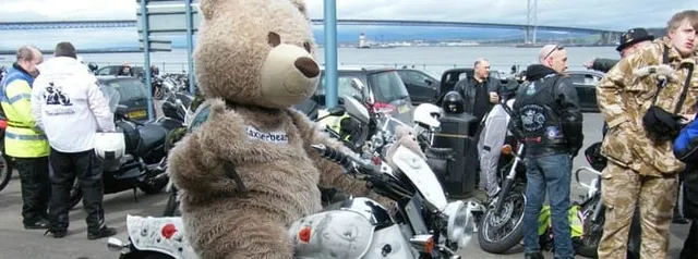 Baxterbear Rides Off on Poppy Bike
